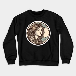 Moon Goddess, Selene Crewneck Sweatshirt